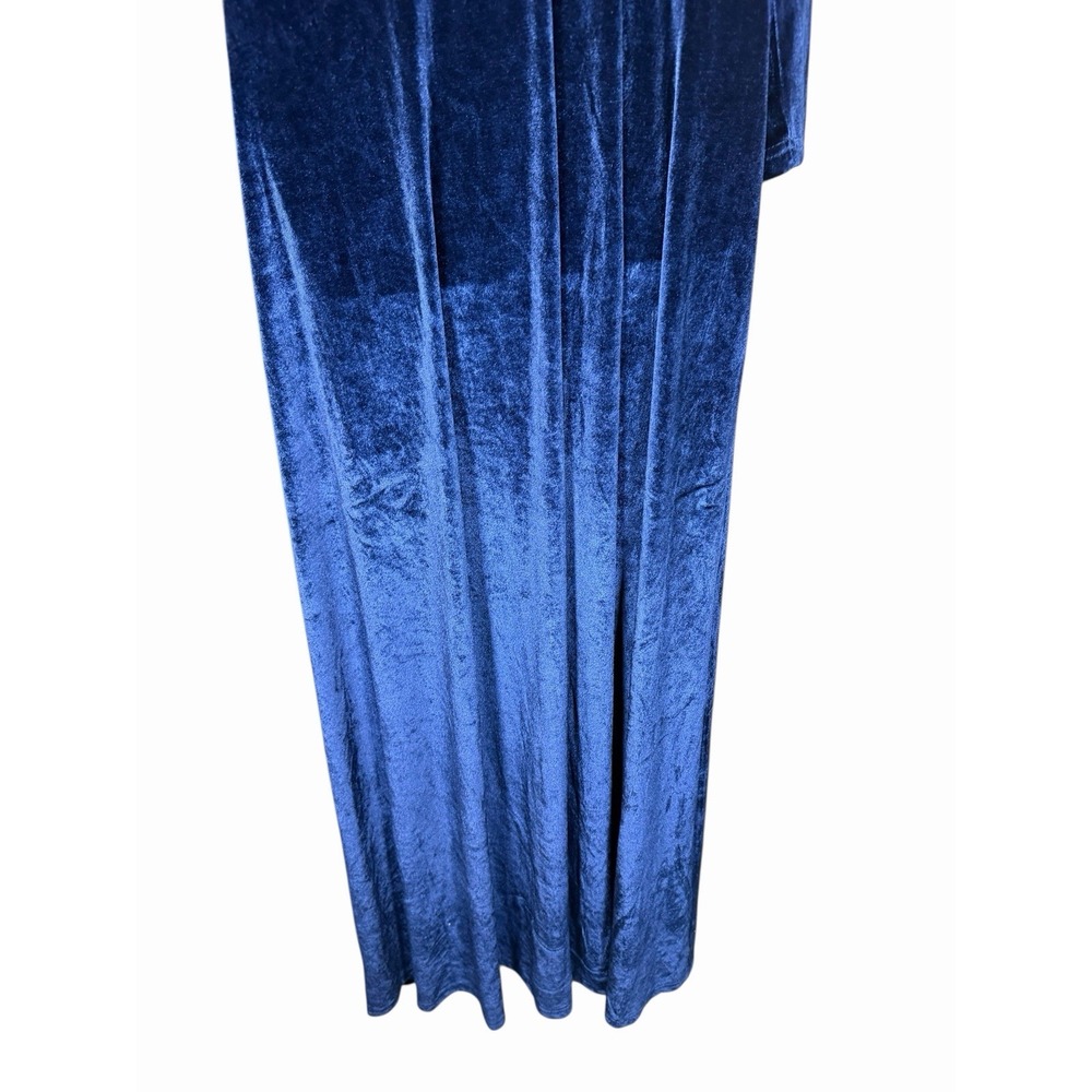 Baltic Born Velvet Wrap Dress NWT Sapphire Blue Long Sleeve Maxi Sz XL Holiday - Picture 12 of 15